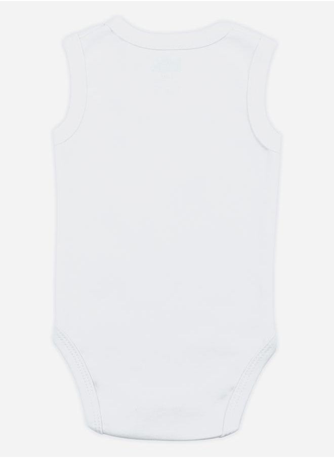 Pack of 6 - Solid Combed Cotton Sleeveless Bodysuit
