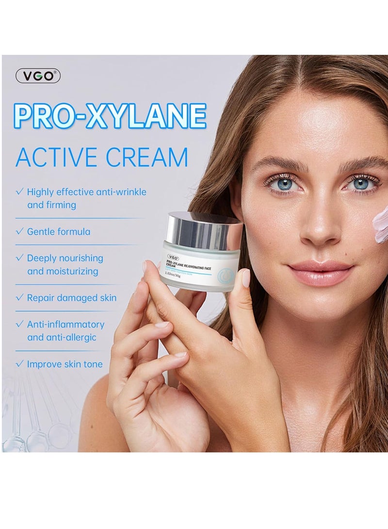 VGO VGO Pro-Xylane Active Cream - Plumping & Firming, Daily Face Repair Moisturizer Hydrating for All Skin Types 30g / 1.02oz  - Image 2