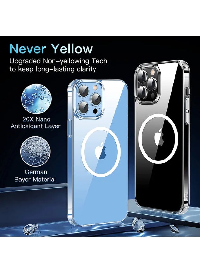 Magnetic Cover for iPhone New 17 Pro Max Compatible with MagSafe, Shockproof Mobile Phone Bumper Case, Anti-Scratch Back (Transparent) - Image 2