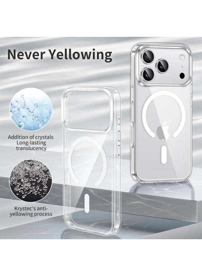 Magnetic Cover for iPhone New 17 Pro Max Compatible with MagSafe, Shockproof Mobile Phone Bumper Case, Anti-Scratch Back (Transparent) - Image 5