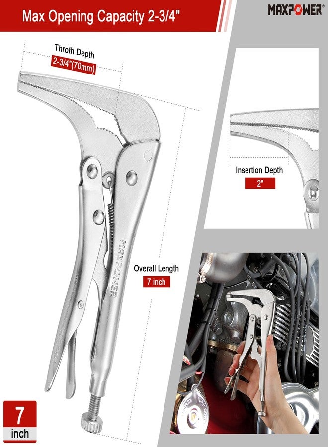 كماشة قفل ذات أنف طويل بزاوية 90 درجة من MAXPOWER، قطعتان، مقاس 7 و11 بوصة - Image 3