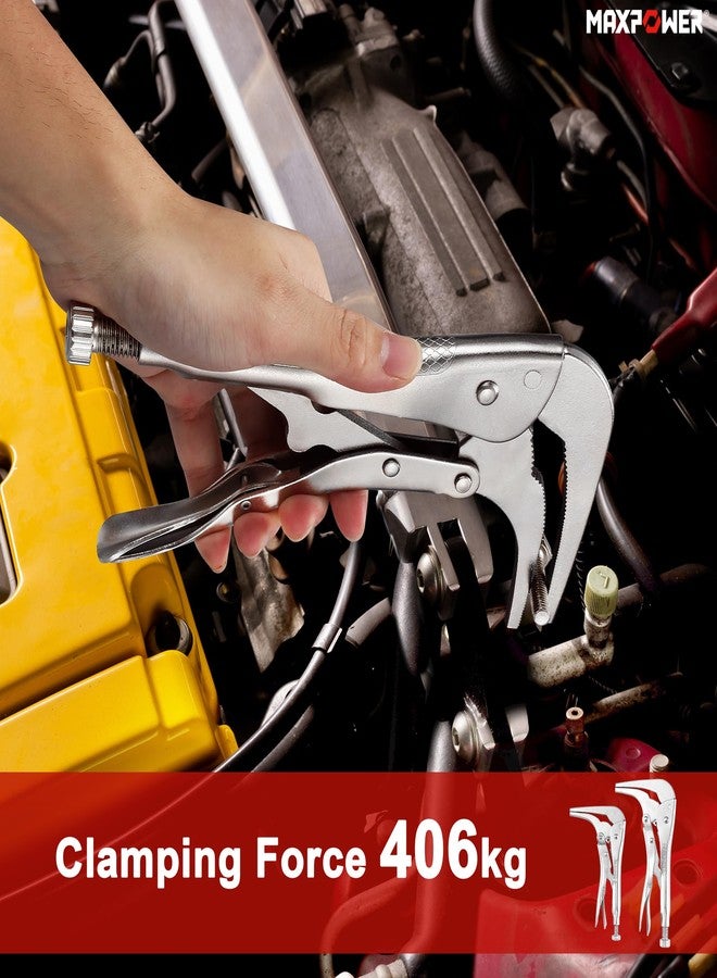 كماشة قفل ذات أنف طويل بزاوية 90 درجة من MAXPOWER، قطعتان، مقاس 7 و11 بوصة - Image 4
