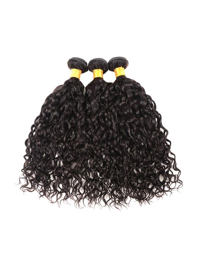 NIBEMINENT 3-Piece Hair Extension Wig Black