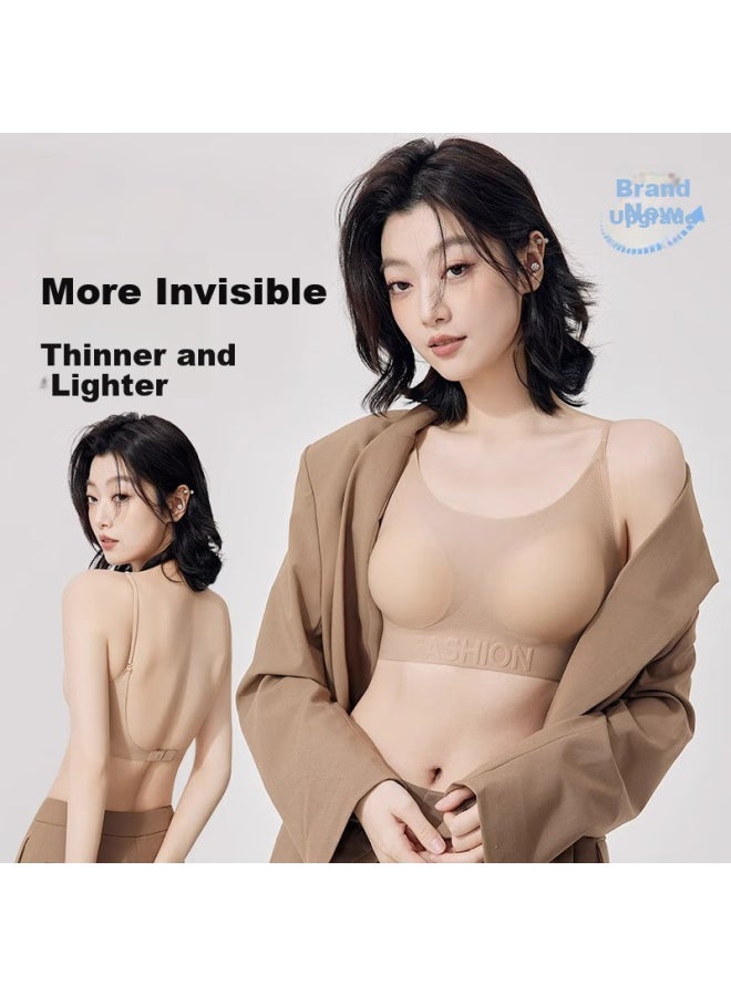 Madallo Seamless Backless Bra Women's Foundation Liquid Spring New Push-up U-shaped Big Backless Bra - Image 2