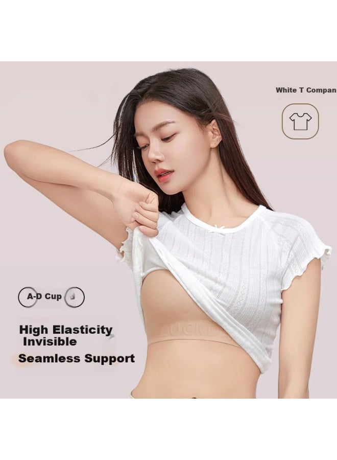 Madallo Seamless Backless Bra Women's Foundation Liquid Spring New Push-up U-shaped Big Backless Bra - Image 4