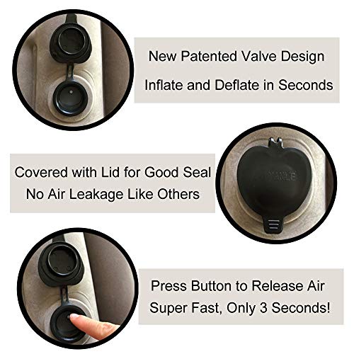 SmartDer Inflatable Travel Pillow, Airplane Pillow with Patented Valve Design, Travel Accessories with Neck and Head Support, Travel Pillows for Long-haul Flights, Cars, Buses, Trains, Office Napping - Image 3