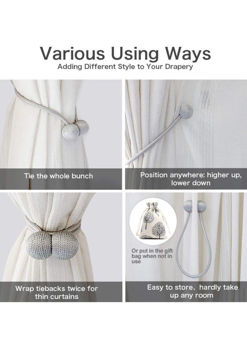 FNGEEN - Pack Of 2 Strong Magnetic Curtain Drape Tiebacks For Home and Office - Image 1
