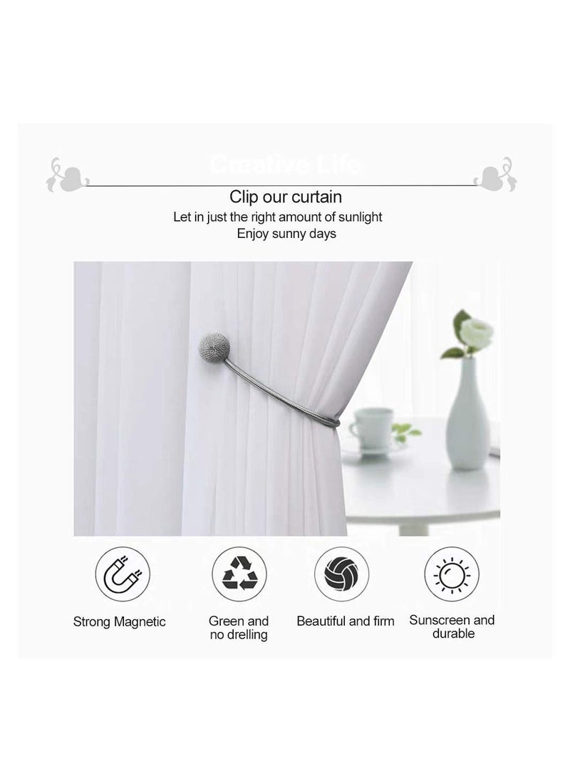 FNGEEN - Pack Of 2 Strong Magnetic Curtain Drape Tiebacks For Home and Office - Image 1