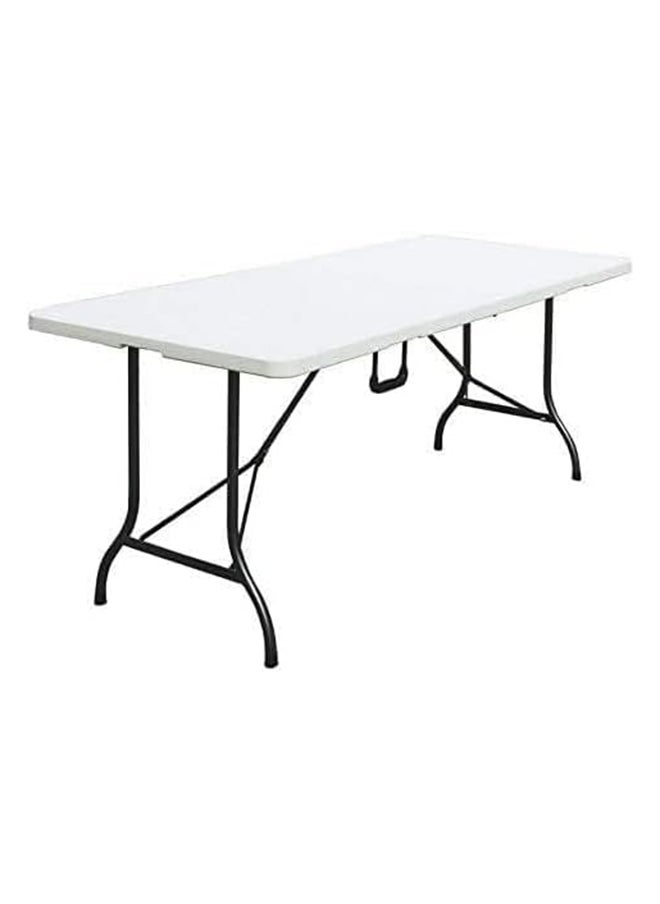 MAF furniture Maf-Ft1.8M-Folding Rectangular Table For Outing, Home, Kicthen, Easy To Carry 180X60 Cm Multipurpose Folding Round Table With Steel Frame Maf-Ft1.8M-White  - Image 2