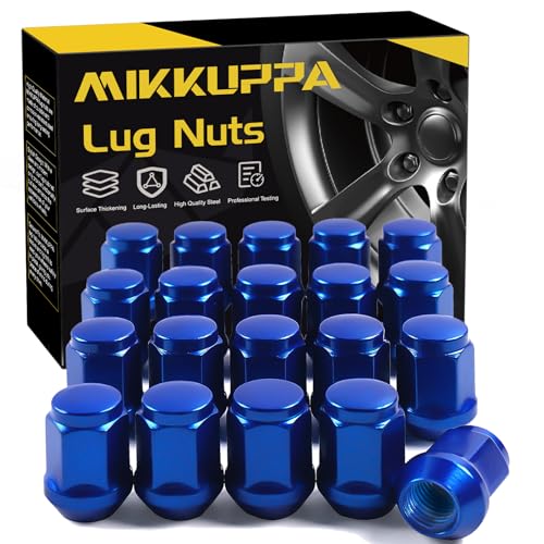 MIKKUPPA M12x1.5 Lug Nuts - Replacement for 2006-2019 Ford Fusion, 2000-2019 Ford Focus, 2001-2019 Ford Escape Aftermarket Wheel - 20pcs Blue Closed End Lug Nuts - Image 1