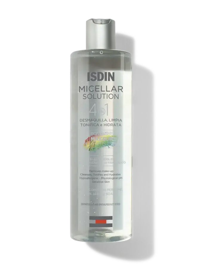 ISDIN محلول ميسيلار 4 في 1 [400 مل] – ماء تنظيف فائق اللطف يزيل المكياج، ينظف، يوازن، ويرطب في خطوة واحدة - Image 1