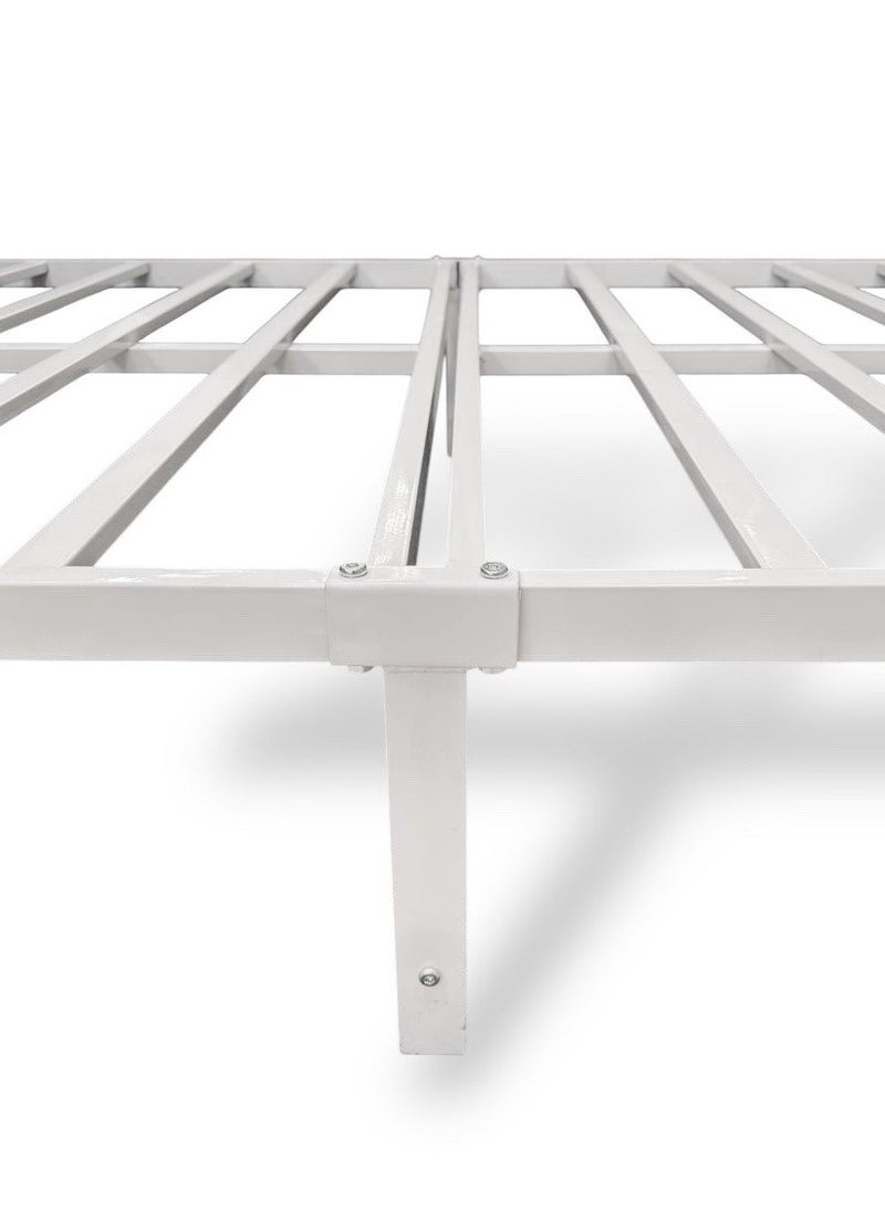 Generic Luxury White Metal Bed Fram – Single (90×190 cm) – Heavy 15 kg – High Durability  - Image 2