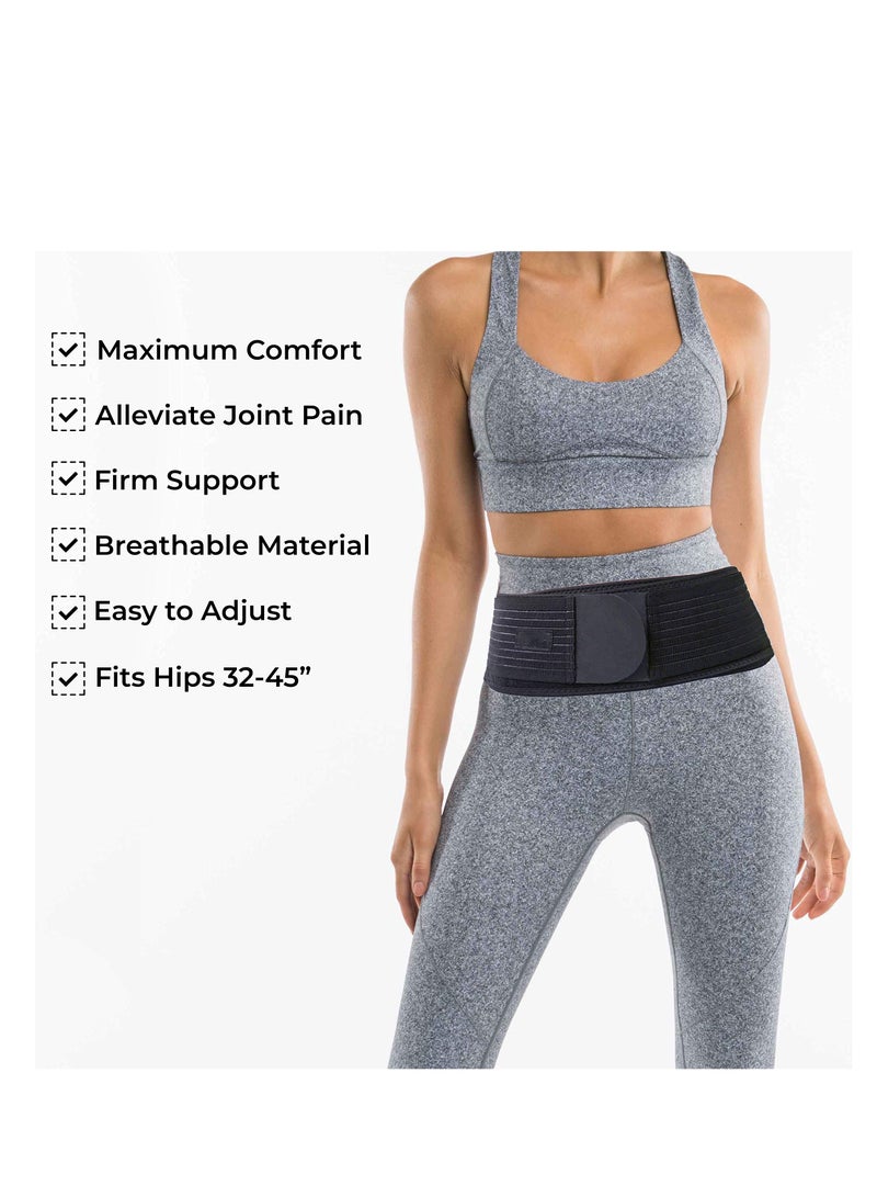 Sacroiliac Joint Support Belt for Hip Pain Relief, Lower Back Brace for Sciatica, Anti-Slip Pelvic Belt for Men & Women (Regular Size: Hip 30-45") - Pilling-Resistant Design - Image 2