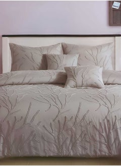Family Bed Plain embroidered cotton quilt 3 pieces, size 220 x 240 cm, model 4106 from Family Bed 