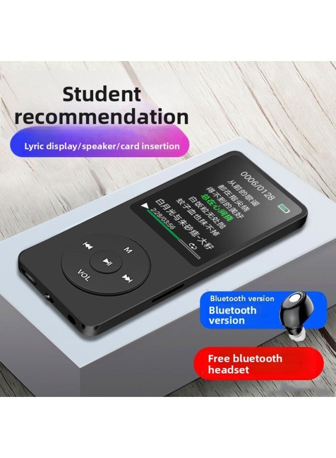 MP3 Player - Bluetooth MP3 Player for Students - Black with bluetooth, 8g memory/mp4 function + bluetooth heads - Portable Music Player, English Learning Dictionary, Walkman, Wireless Study, Mp4 Support, Exam Listening - Image 2
