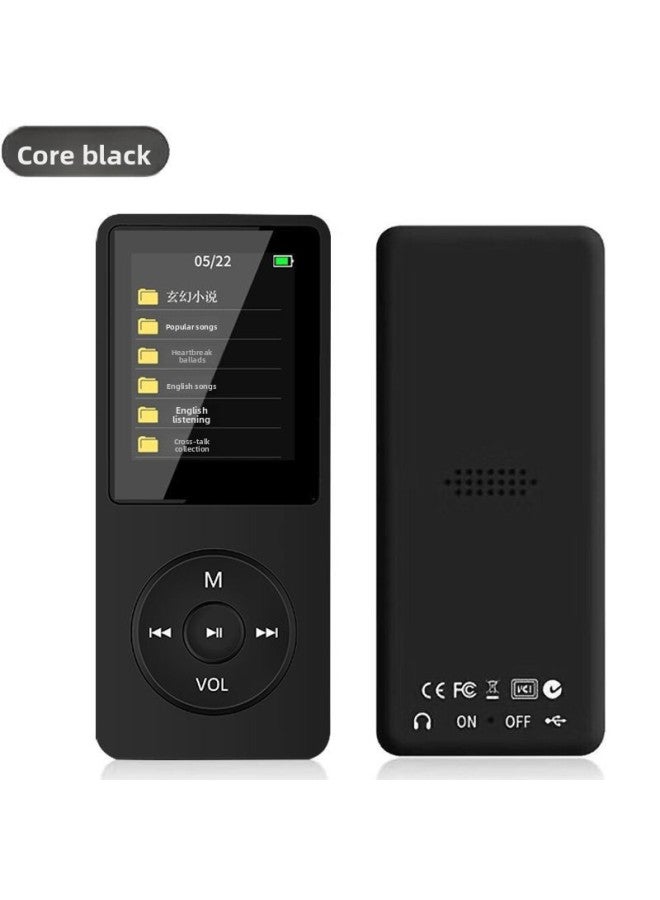 MP3 Player - Bluetooth MP3 Player for Students - Black with bluetooth, 8g memory/mp4 function + bluetooth heads - Portable Music Player, English Learning Dictionary, Walkman, Wireless Study, Mp4 Support, Exam Listening - Image 1