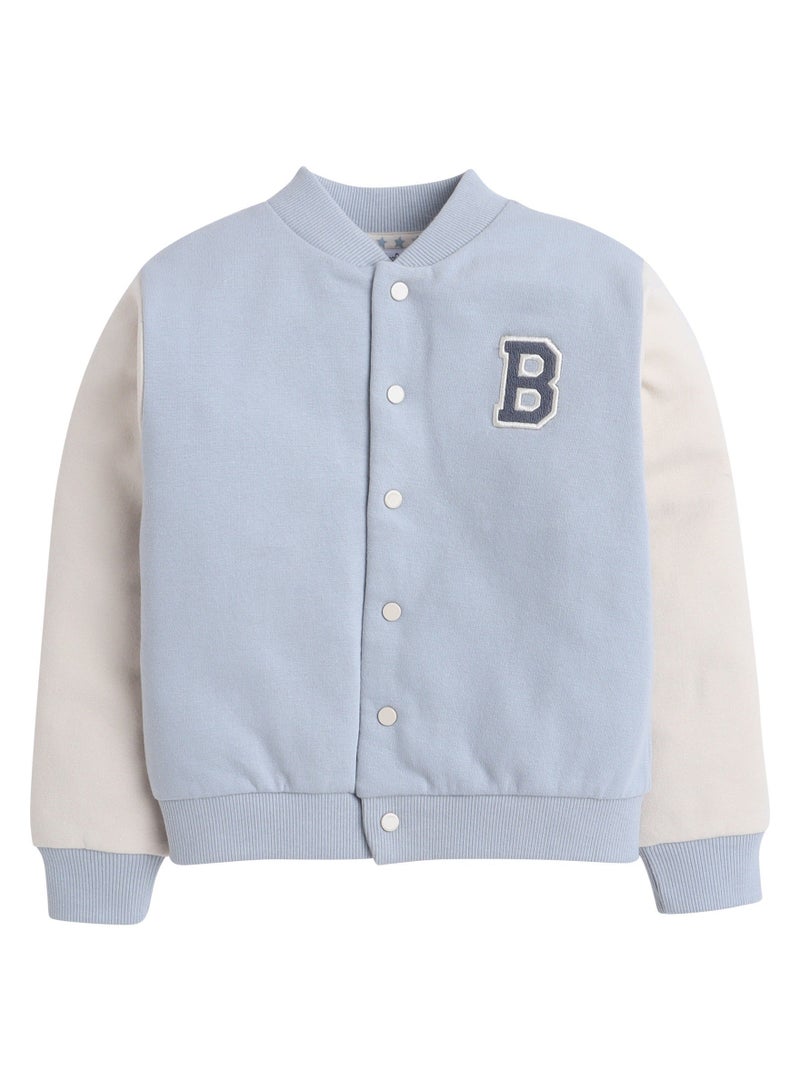 ديركجي طقم صوف للأولاد من ثلاث قطع - أزرق سماوي وفحمي - Image 4