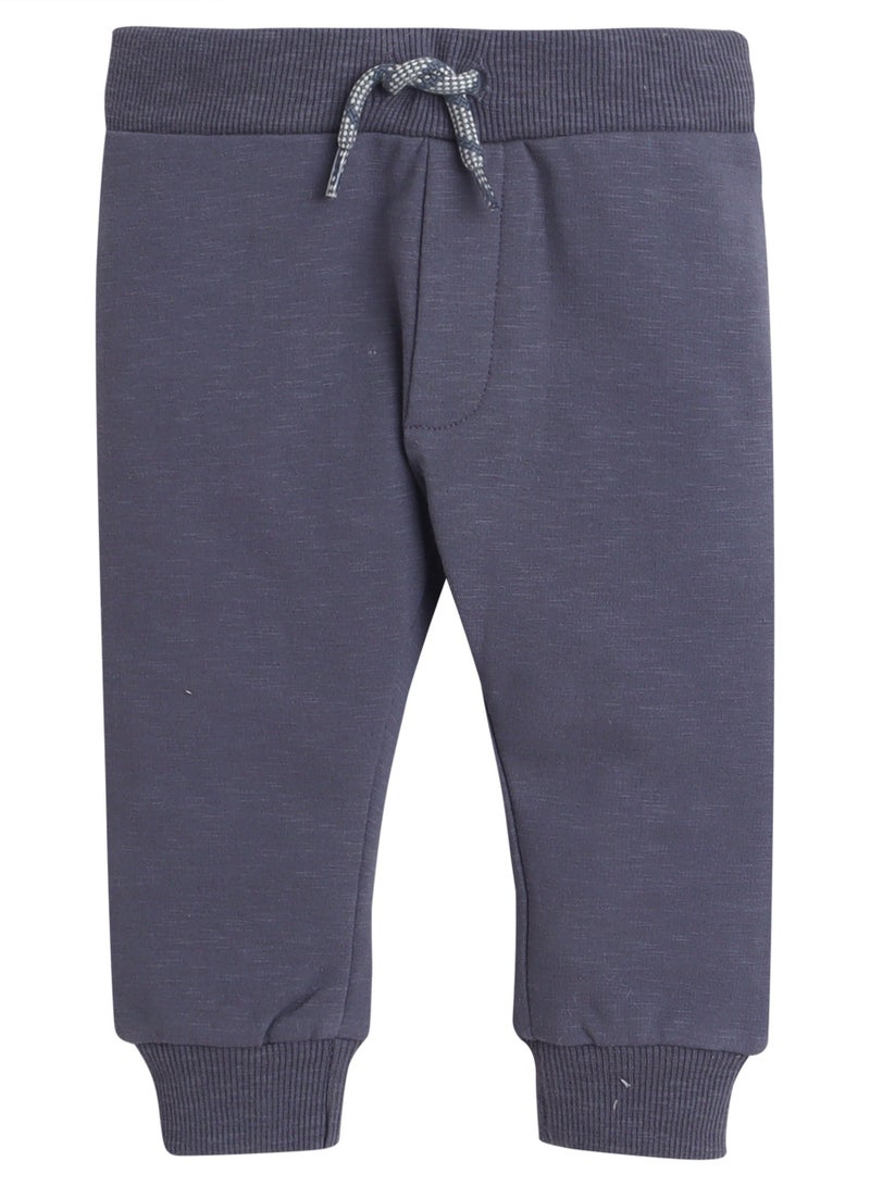 ديركجي طقم صوف للأولاد من ثلاث قطع - أزرق سماوي وفحمي - Image 5