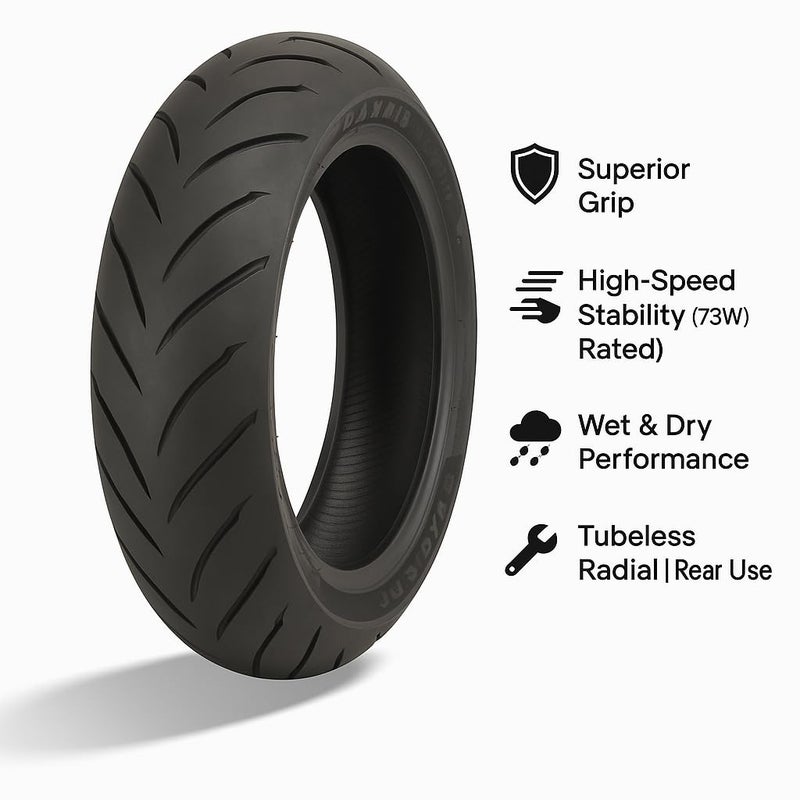MAXXIS Supermaxx ST MA-ST2 G Spec 180/55ZR17 73W TL – Rear Motorcycle Tire | Sport Touring Radial with V-Shaped Tread, Nano-Silica Compound, OE for KTM 790 Duke - Image 3