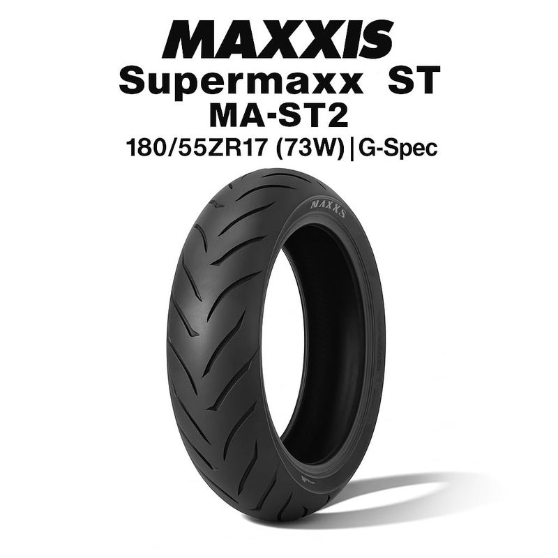 MAXXIS Supermaxx ST MA-ST2 G Spec 180/55ZR17 73W TL – Rear Motorcycle Tire | Sport Touring Radial with V-Shaped Tread, Nano-Silica Compound, OE for KTM 790 Duke - Image 2