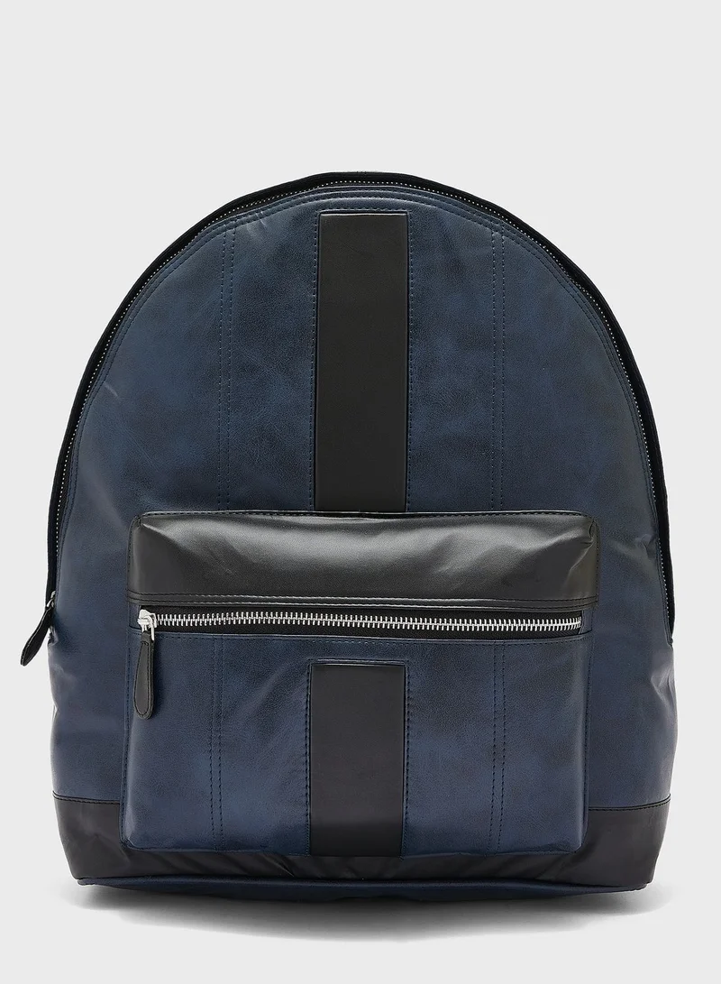 Robert Wood Faux Leather Backpack