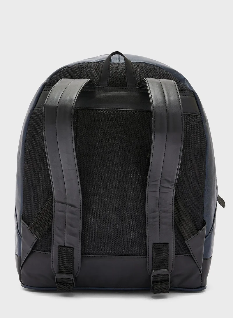 Robert Wood Faux Leather Backpack