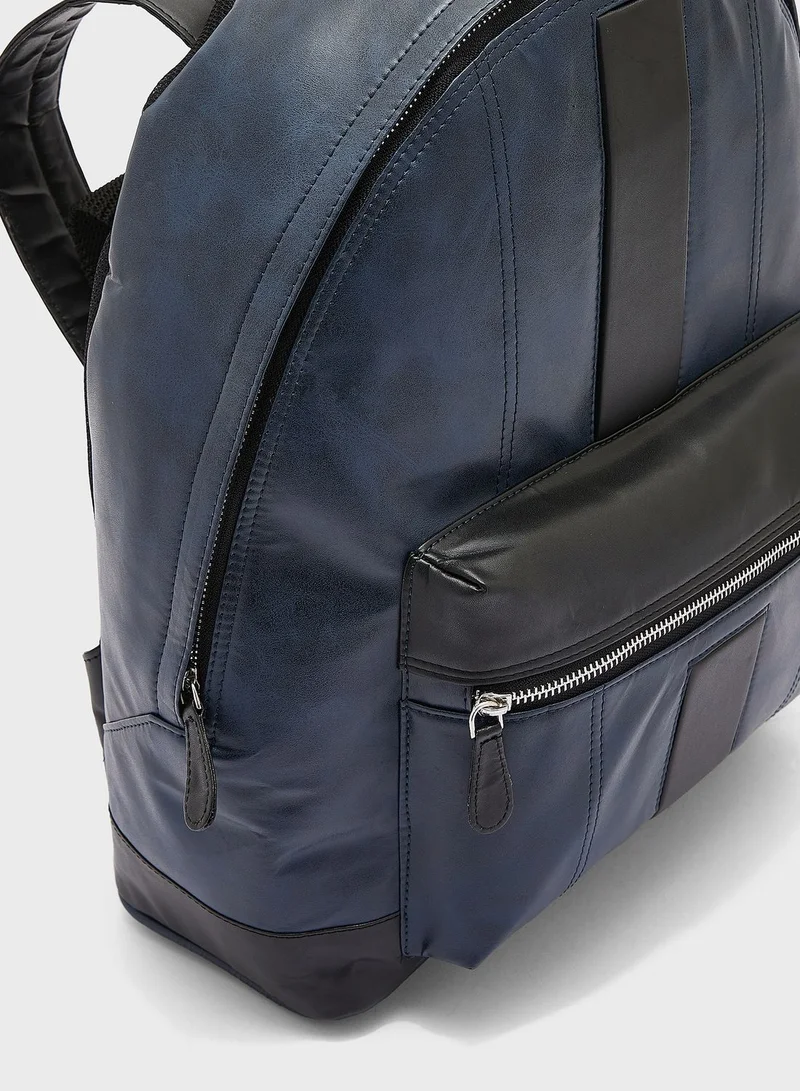 Robert Wood Faux Leather Backpack