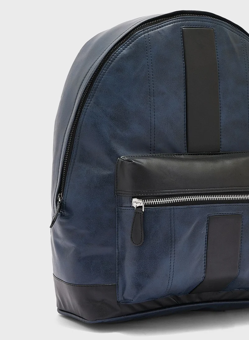 Robert Wood Faux Leather Backpack