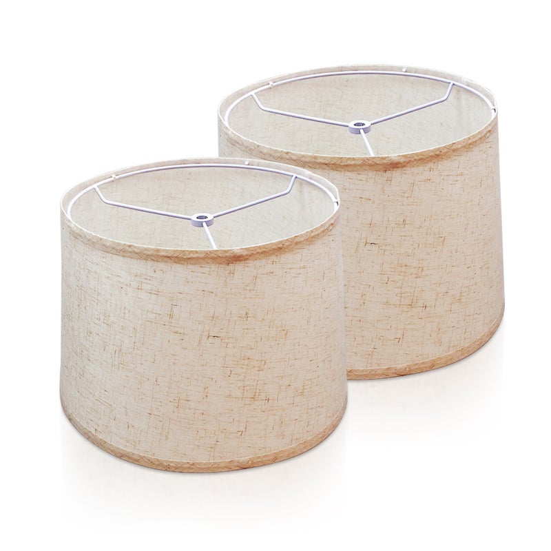 Linen Lampshade: Beige, Detachable Design, Foldable Structure - Soft Even Light Diffusion Removable Folding Lampshade for DIY Enthusiasts, Home Decor - Image 1