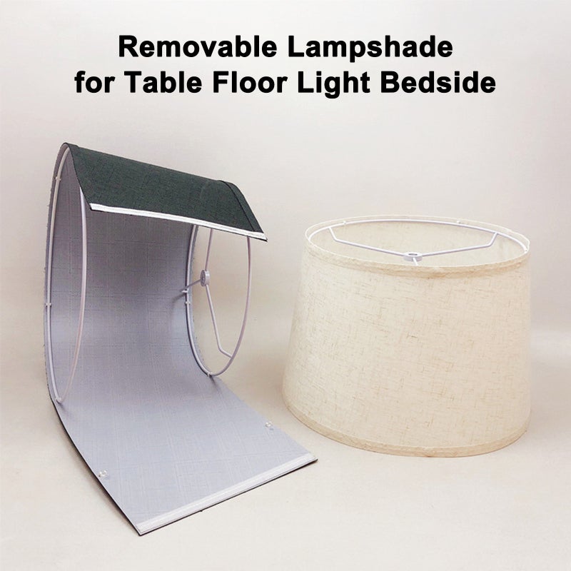 Linen Lampshade: Beige, Detachable Design, Foldable Structure - Soft Even Light Diffusion Removable Folding Lampshade for DIY Enthusiasts, Home Decor - Image 2