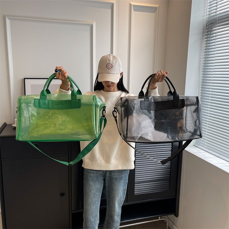 Jelly Transparent Large Capacity Travel Duffel Bag - Image 1