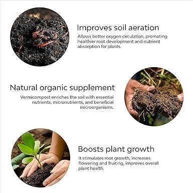 Generic SKGs Store Organic Vermicompost Fertilizer Manure For Plants and Home Agriculture Farming Greenhouse Gardening 1  - Image 4