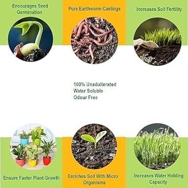 Generic SKGs Store Organic Vermicompost Fertilizer Manure For Plants and Home Agriculture Farming Greenhouse Gardening 1  - Image 5