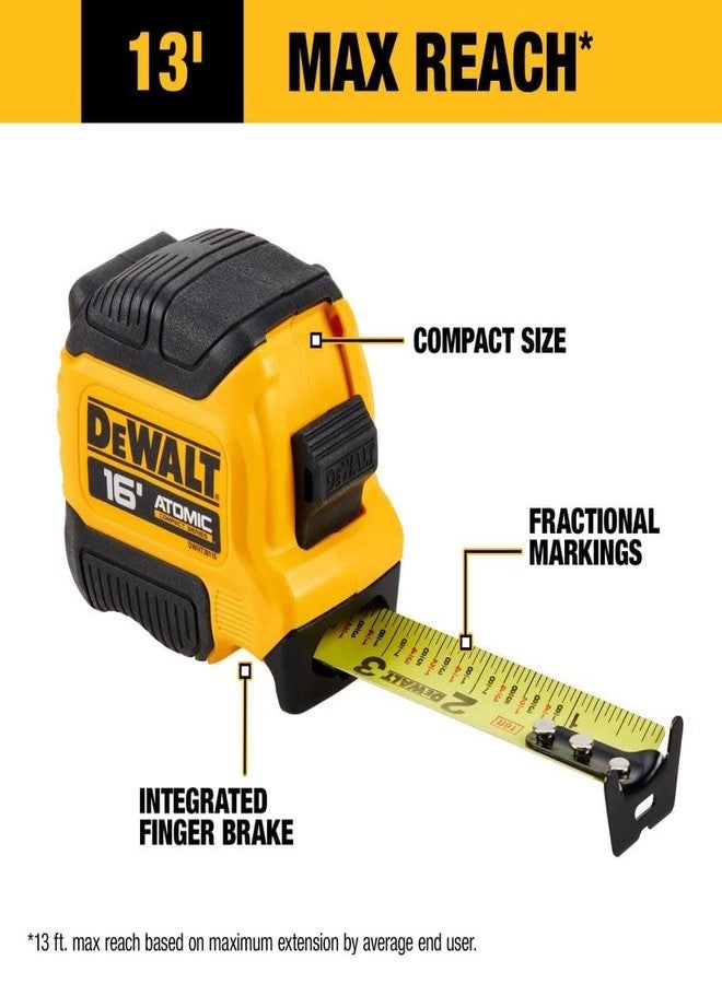 DEWALT Stanley Dewalt DWHT38116S Atomic 16' Tape Measure - Image 3