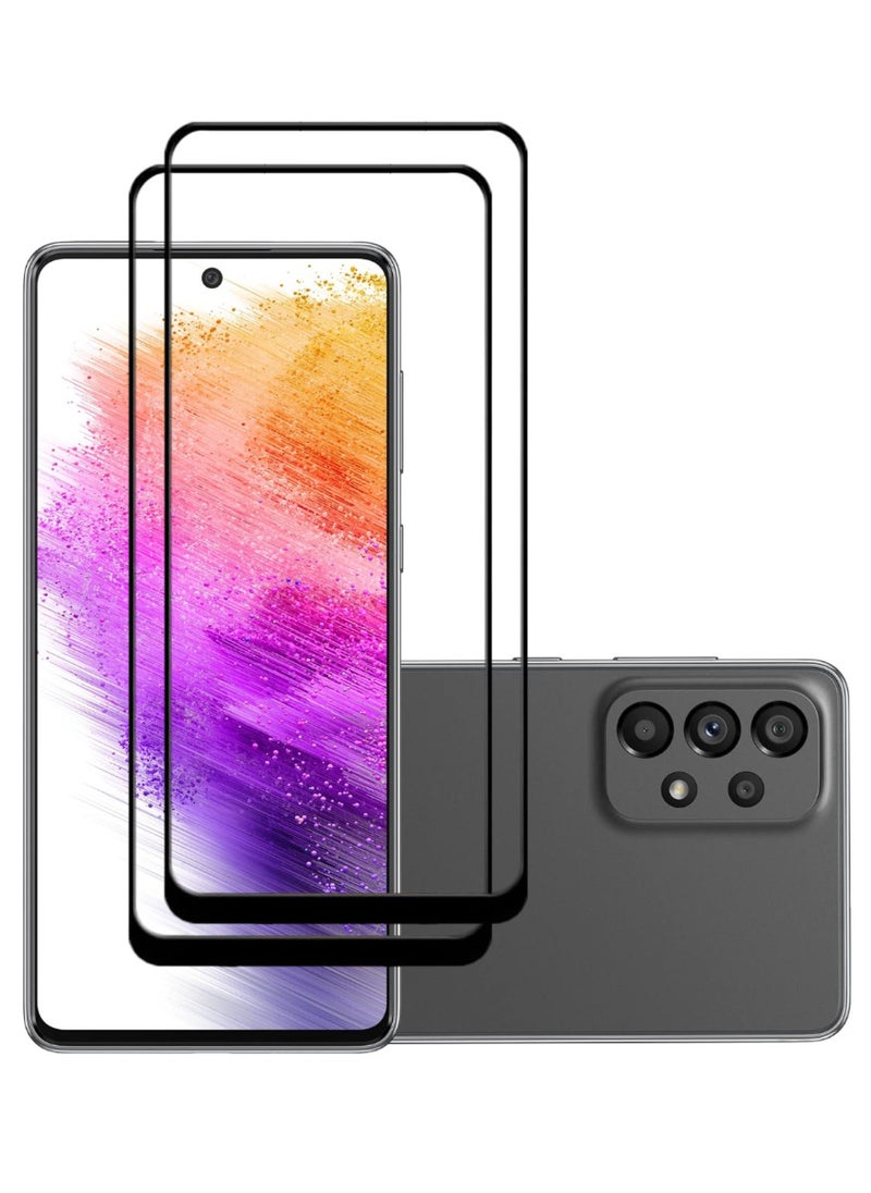 ACLIX 2 Pieces Antistatic ESD Dustproof Premium Quality High Definition Tempered Glass Screen Protector Designed For Samsung Galaxy A73 5G - Image 1