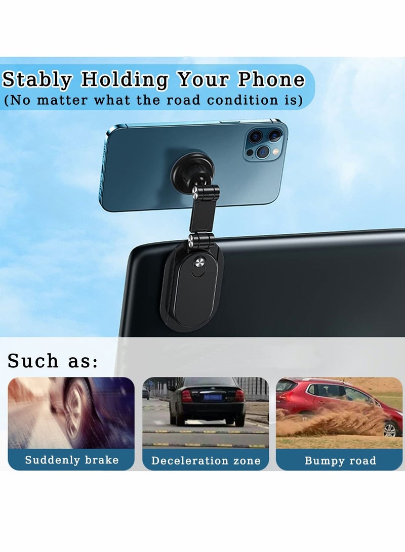 Y&D Car Phone Holder Mount for Tesla Model 3/X/Y/S, Invisible Magnetic car, Foldaway MagSafe Design Compatible with iPhone Samsung Cell Phones, Black  - Image 2