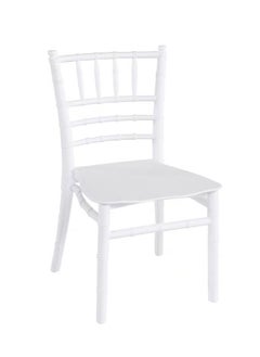 LANNY Jeffcoco Furniture Baby Chair Kids Plastic School Study Chair Chivari Party Chair White Bamboo Design 1 piece  - Image 3