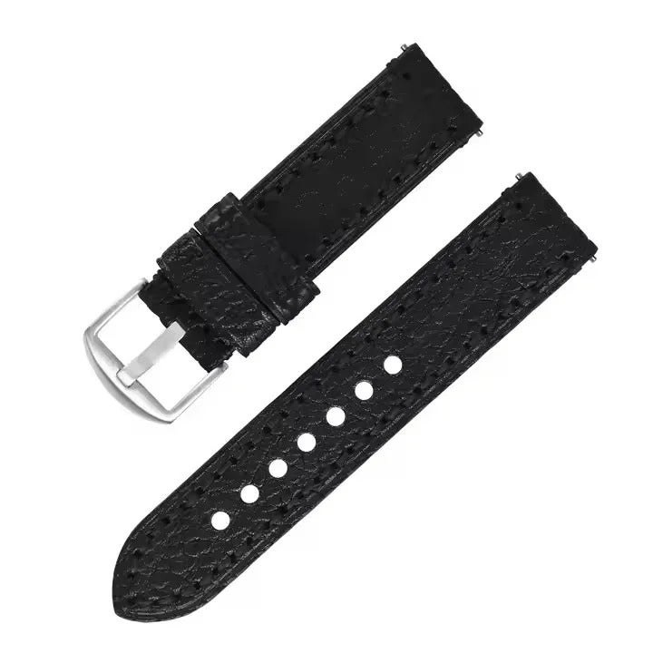 Top Grain Leather Watch Band Replacement - Rugged Oil-Tanned Sports Strap for Men - Image 4