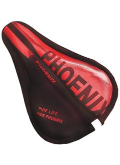 Phoenix Cycling Durable and Comfortable Gel Seat Cover Red  - Image 1