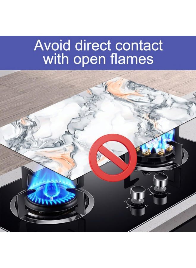HOMETITUTE Marble Stone Dish Drying Mats Kitchen Stove Top Covers Pad 28 x 20 inches Kitchen Decorations Diatomite Coffee Maker Pad for Kitchen Counter Water Absorbing Marble Stone Mat - Image 4