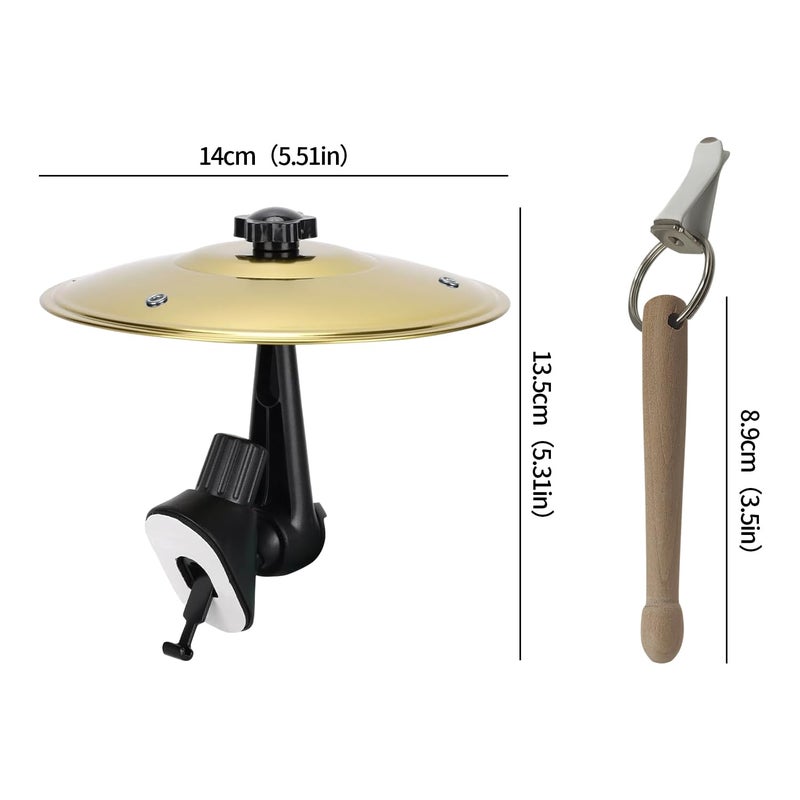 Diyupou 2 Pack Car Cymbal Air Vent, Mini Car Drum Set with Stick, Fun Musical Car Accessory for Drummers & Music Lovers, Durable Cymbal for Car Vent, Fits Most Vehicles (Gold) - Image 2