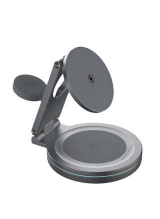 Sparkton 3 in 1 Wireless Charging Station  Fast 15W Charger for iPhone Apple Watch and AirPods  Qi Wireless Charging Dock with 360 Rotation Eco friendly Portable and Multi Device Charging Stand - pzsku/ZDA3AF7A575FA518E1F35Z/45/1749042038/80831b63-2a9e-462c-9451-b8e0eaeba50d