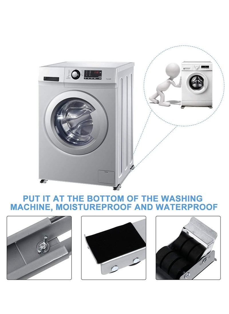 ELTRAZONE - Washing Machine Stand with Wheels Adjustable Roller Base Mobile Roller Refrigerator Base Moving Cart for Dryer Fridge Furniture - Image 1