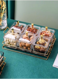 fashionhome 6 Pieces Multipurpose Light Luxury Fruits and Snack Storage Bowls With Tray  - Image 1