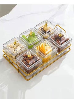fashionhome 6 Pieces Multipurpose Light Luxury Fruits and Snack Storage Bowls With Tray  - Image 2