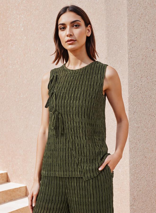 تواكستريمز بلوزة بدون أكمام بنسيج - Image 2