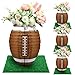 Rossesay 4 Pcs Football Paper Lantern Centerpieces Decorations with 4 Pcs Grass Squares Football Table Decorations Faux Fake Grass Turf Patch for Sport Fan Birthday Party Favors - Image 2
