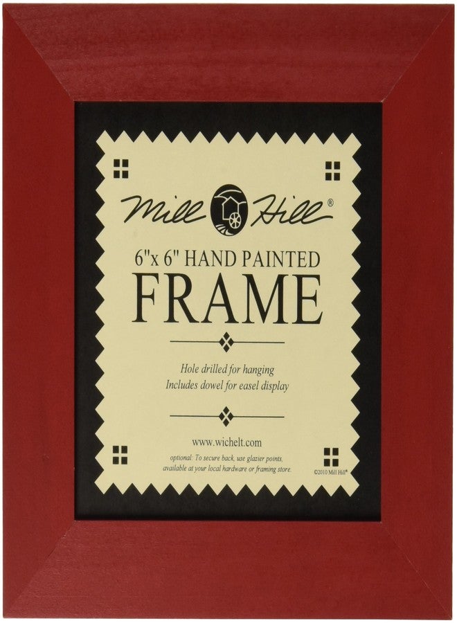 Mill Hill Wooden Frame, Holiday Red, 6 x 6 - Image 1