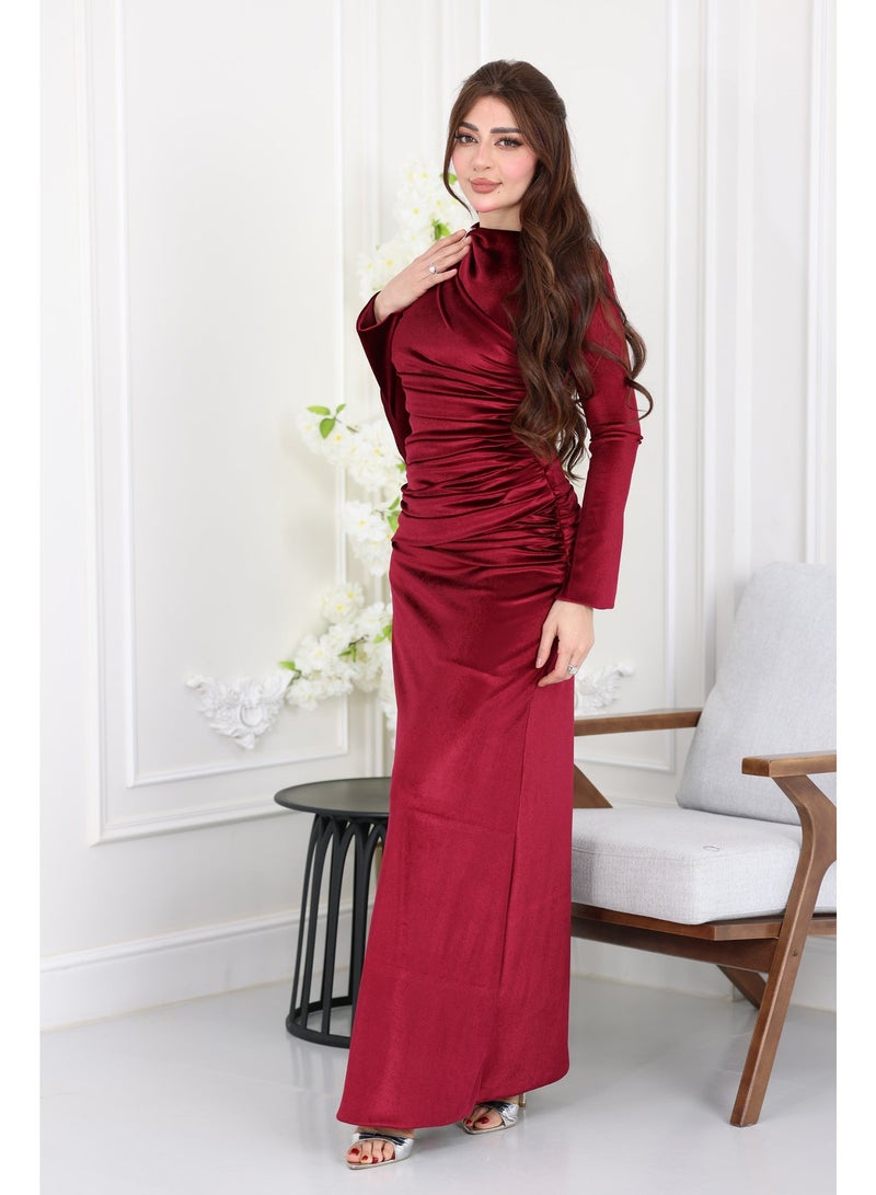 المصمم الحديث فستان مخمل ناعم سهرة  خيارك الأكيد لإطلالة ما تنُسي في مناسباتك الكبيرة من براند المصمم الحديث - Image 2