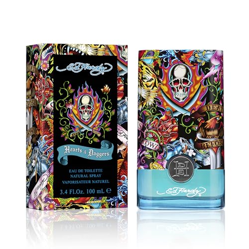 ED HARDY Men's Cologne Fragrance Spray, Hearts & Daggers, Eau De Toilette, 3.4 fl oz - Image 1